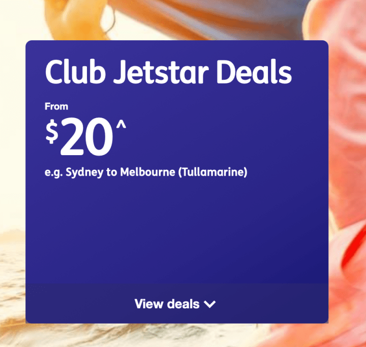 Perth or Sydney to Melbourne $20**